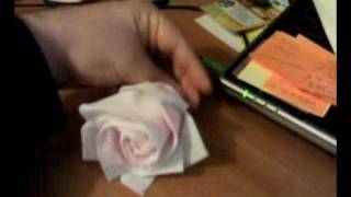 Origami Rosa con tovagliolo da cucina [upl. by Htrag]