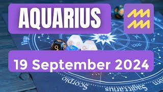 Aquarius horoscope  Aquarius Horoscope for Today 19 September 2024 [upl. by Monto]