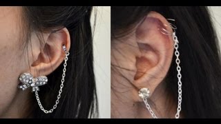 DIY Ear Cuff Chain Fake a Cartilage [upl. by Lanza]