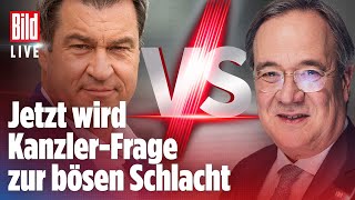 🔴 Wahlen in Deutschland Kampf zwischen Söder und Laschet wird jetzt offen ausgetragen  BILD LIVE [upl. by Madra951]