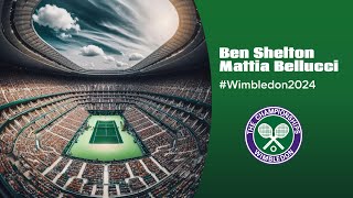 Wimbledon 2024 Draw  Ben Shelton Vs Mattia Bellucci [upl. by Ahsirahc]