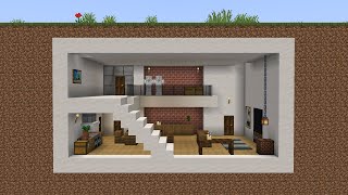 Minecraft  How to build a Modern Underground Base House 2 [upl. by Cusick]