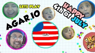 AGARIO FGTEEV FAMILY GAMEPLAY  HAPPY 4th of JULY GO USA [upl. by Yalc778]