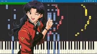 Evangelion  Misato Theme  Synthesia Piano Cover [upl. by Abbott185]