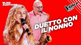 Lo SWING di Emilia e suo nonno conquista tutti  The Voice Italy Kids  Blind Auditions [upl. by Faith]