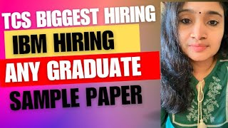 TCS biggest Hiring IBM hiring any Degree  MNC Recruitments 2024 [upl. by Silverman144]