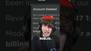 ROBLOX BANNED MY ACCOUNT 😱😭 roblox shorts [upl. by Gatias375]