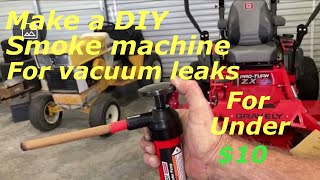 DIY smoke machine to check for vacuum leaks under 10 and less than 5 minutes [upl. by Leesa]