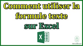 Comment utiliser la formule texte sur Excel [upl. by Ramsay176]