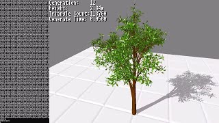 Lsystem による植物モデルの生成デモ [upl. by Elehcim]