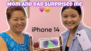 MOM AND DAD SURPRISED ME WITH IPHONE 14😍 PRANK Avantika Gurung [upl. by Anerak]