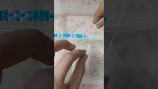 Loom seed bead weaving tutorial 🧿 [upl. by Melliw]