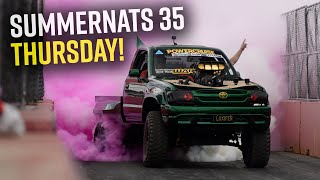 Summernats 35 Thursday WENT OFF Skid Row Burnout Wildcards amp MORE [upl. by Terrell]