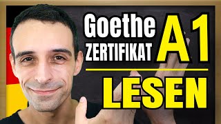 Goethe Zertifikat A1 LESEN  How to pass the reading part  German A1 Goethe Exam [upl. by Anwahsed379]