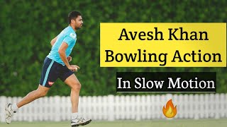 Avesh Khan Bowling Action In Slow Motion  Pace like fire 🔥 [upl. by Parthen]