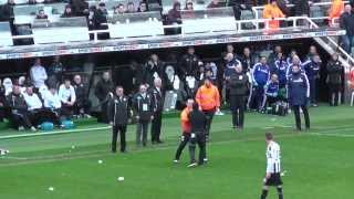 Newcastle Fan Throws His Season Ticket  Alan Pardew V Sunderland 1st Feb 2014 [upl. by Euqinom]