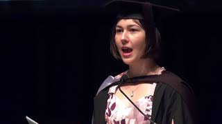 USQ Toowoomba Graduation Ceremony Valedictorian Alice Evangeline May Galea – 2PM Fri 13 April 2018 [upl. by Lleruj]