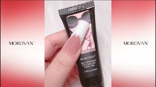 Poly gel nail  French nail  Easy poly gel nail tutorial  Morovan [upl. by Acinemod]