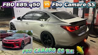 Fbo E85 tune q50 30t vs Cammed Camaro ss vs Fbo heads amp cam Mustang 50 [upl. by Donnie156]