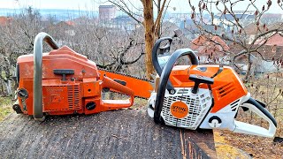 Stihl MS 500i versus Husqvarna 281xp same bar and chain [upl. by Aileve]