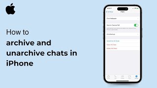 How to archive and unarchive chats in iPhone  iOS  2024 [upl. by Jen]