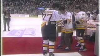 Normand Leveille gets one last skate at Boston Garden  September 26 1995 [upl. by Cesar779]