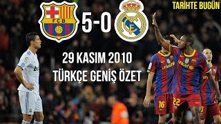 TARİHTE BUGÜN Barcelona 50 Real Madrid  Türkçe Spiker  Geniş Özet 2010 • HD [upl. by Bidget]