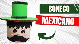 COMO FAZER BONECO MEXICANO  MATERIAIS RECICLADO [upl. by Tallbott]