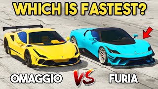 GTA 5 ONLINE  TURISMO OMAGGIO VS FURIA WHICH IS FASTEST [upl. by Nnylsor]