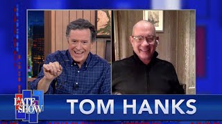 Tom Hanks Takes quotThe Colbert Questionertquot [upl. by Galligan902]