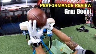 GRIP BOOST Pro Elite Football Gloves Performance Review [upl. by Ottie395]