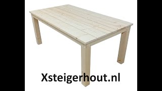 Steigerhout tafel maken [upl. by Ezzo]