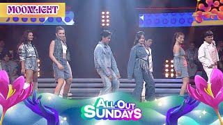 Miguel Tanfelix and AOS Girls groove to SB19’s ‘Moonlight’  AllOut Sundays [upl. by Ikik78]