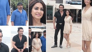 Yamla Pagla Deewana Phir Se Cast Spotted At Juhu  Kriti Kharbanda Bobby Deol Sunny Deol [upl. by Enedan]