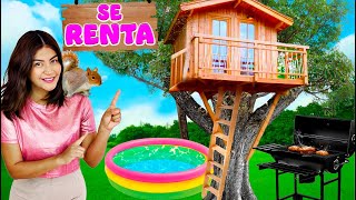 RENTO MI CASITA DEL ÁRBOL en VACACIONES 🌳 Con Alberca y Servicio en Las Alturas 🐿️ Conny Changarros [upl. by Clabo]