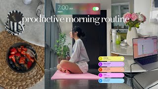 7am productive morning routine  my 8 step routine before work  wellness selfcare and growth [upl. by Nosahc534]