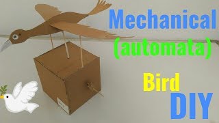 Automata bird from cardboard DIY your first automata [upl. by Nikolaus]