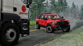 Realistic Hydroplane and Icy Crashes 01  BeamNGdrive [upl. by Adnilre115]