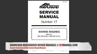 DOWNLOAD MerCruiser 57 Repair Manual [upl. by Eixam]