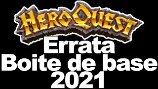 HEROQUEST  Errata boite de base  news [upl. by Yentiw]