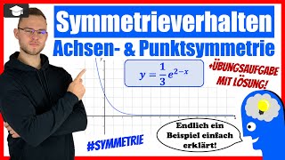 e Funktion Symmetrie prüfen Achsensymmetrie amp Punktsymmetrie [upl. by Ahsita]