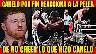 LA PRIMERA REACCIÓN DE CANELO ÁLVAREZ TRAS EL NOCAUT DE DAVID BENAVIDEZ SOBRE DEMETRIUS ANDRADE [upl. by Aelahs]