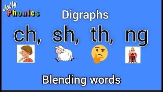 Digraphs ch sh th ng Blending words Two letters make one sound Joining words Consonant digraphs [upl. by Misa545]