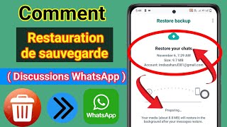 Comment Récupérer messages whatsapp Sans Sauvegarde Sur Android 2023 [upl. by Muffin87]