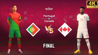 FIFA 23  Portugal vs Canada  Ronaldo vs Davies  FIFA World Cup Final Match 4K60 [upl. by Wilmette289]