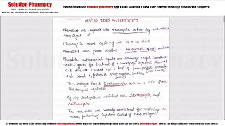 Topic 17 Macrolide Antibiotics  Antibiotics  Medicinal Chemistry 03  BPharmacy 3rd Semester [upl. by Morgana]