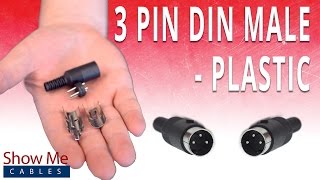 How To Install The 3 Pin DIN Male Solder Connector  Plastic [upl. by Gee]