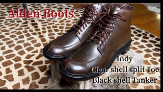 Alden Boots 4 projects at once 2 pairs of Indy cigar Shell Split Toe and Black Shell Tanker [upl. by Ispep]