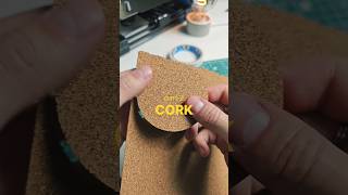 how to cut cork pad diy cork base asmr shorts [upl. by Anaert]