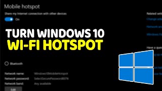 How To Turn Windows 10 Computer Into a WiFi Hotspot [upl. by Ruthann]